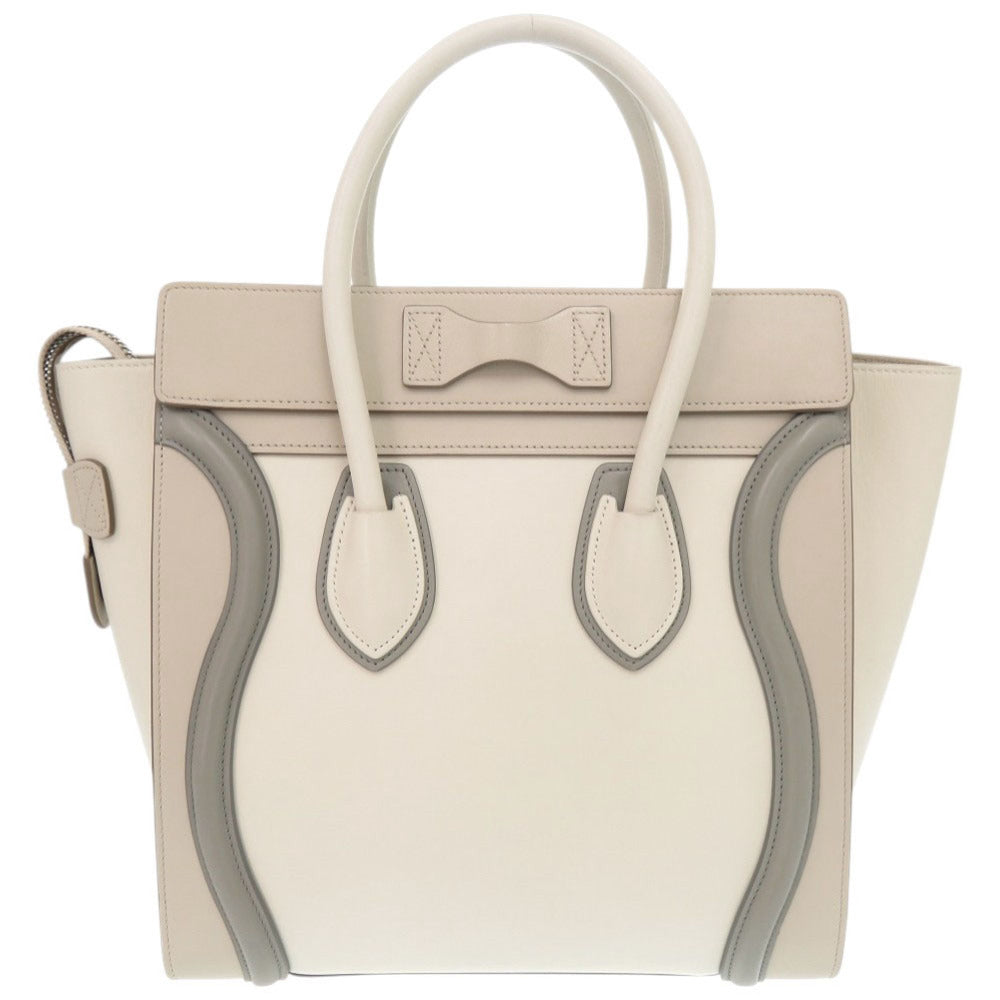 CELINE Handbag leather Ivory Luggage micro