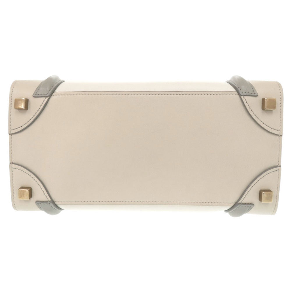 CELINE Handbag leather Ivory Luggage micro