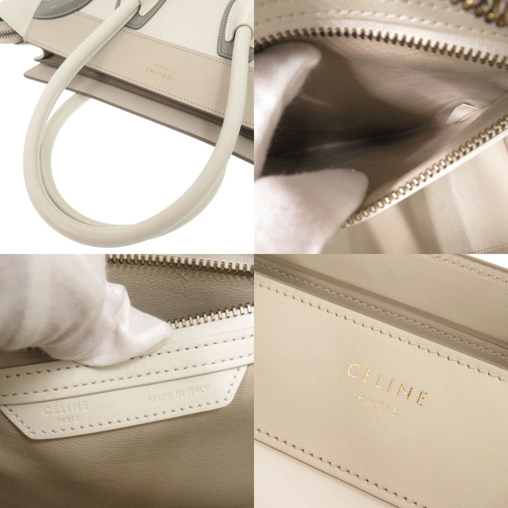 CELINE Handbag leather Ivory Luggage micro