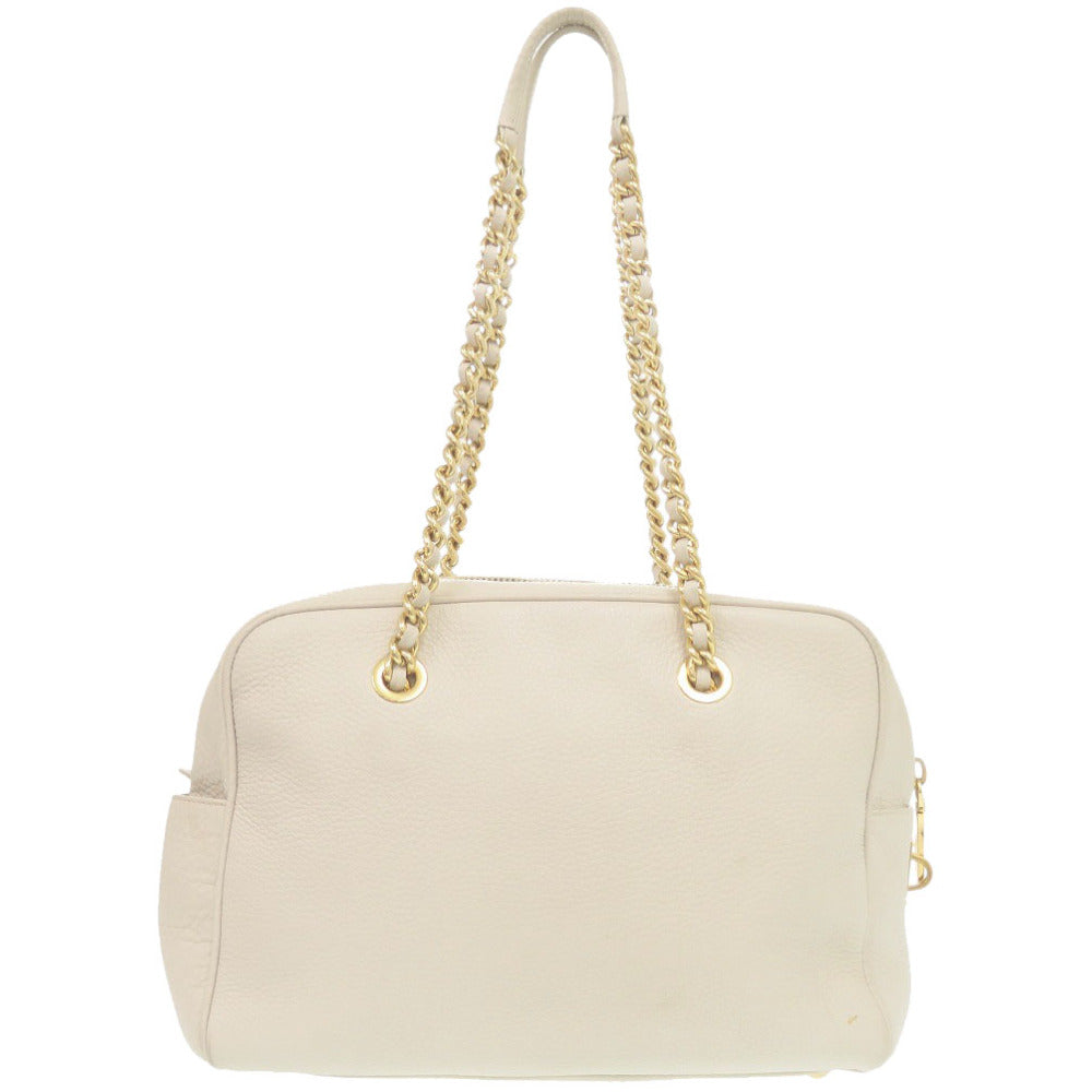 PRADA Shoulder Bag leather beige