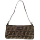 FENDI Shoulder Bag Canvas, Leather Brown Zucca Pattern