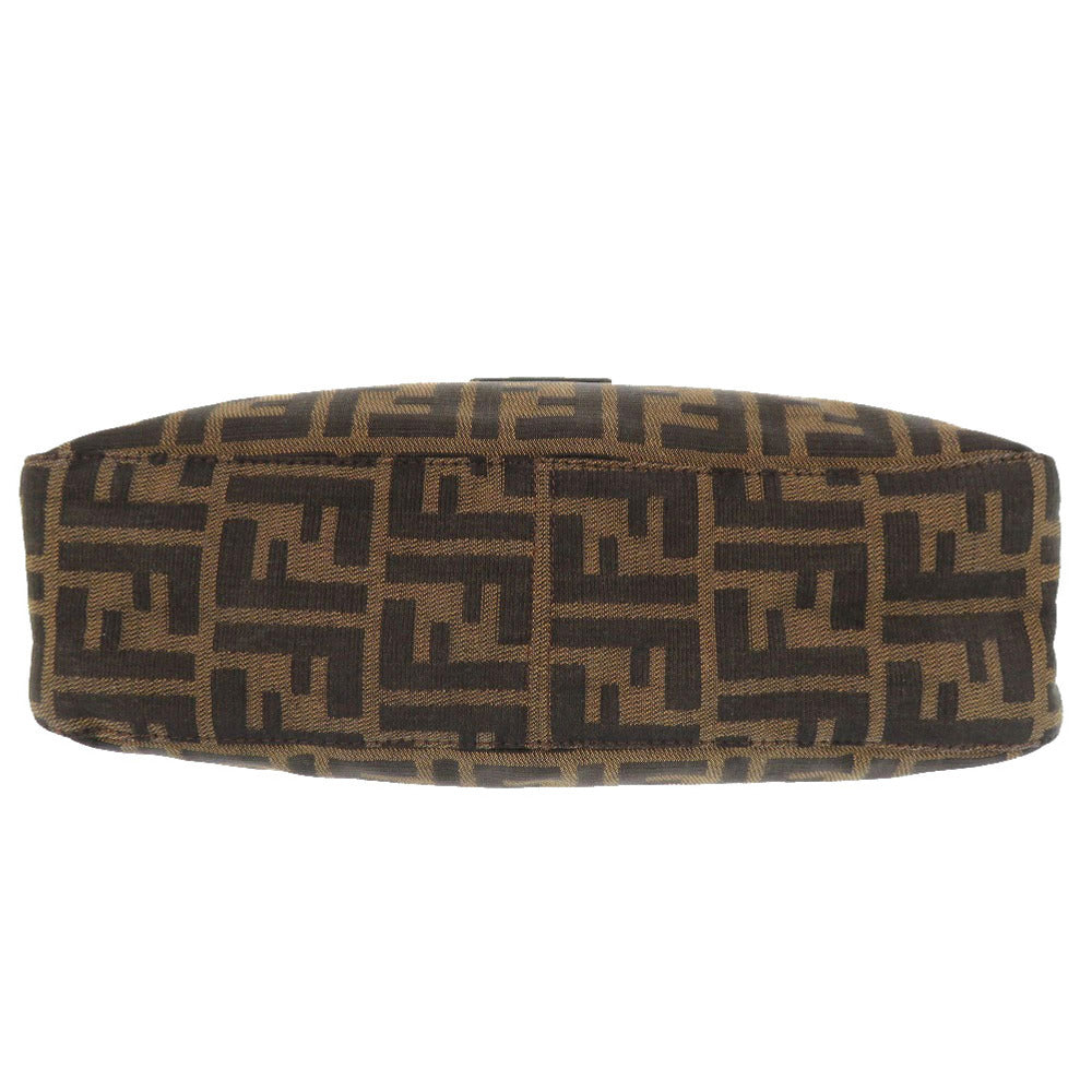 FENDI Shoulder Bag Canvas, Leather Brown Zucca Pattern