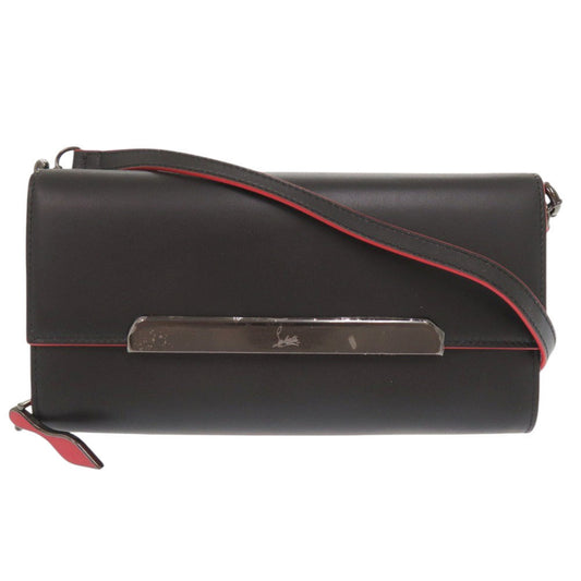Christian Louboutin Long Wallet Purse leather black