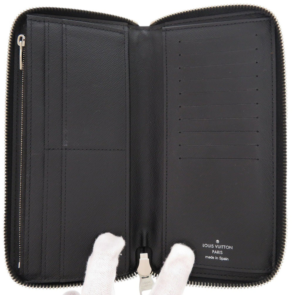 LOUIS VUITTON Long Wallet Purse M30503 Taiga Noir Taiga Zippy Wallet Vertical