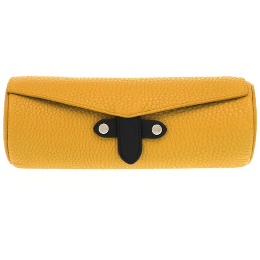 FENDI Pouch leather yellow Watch case