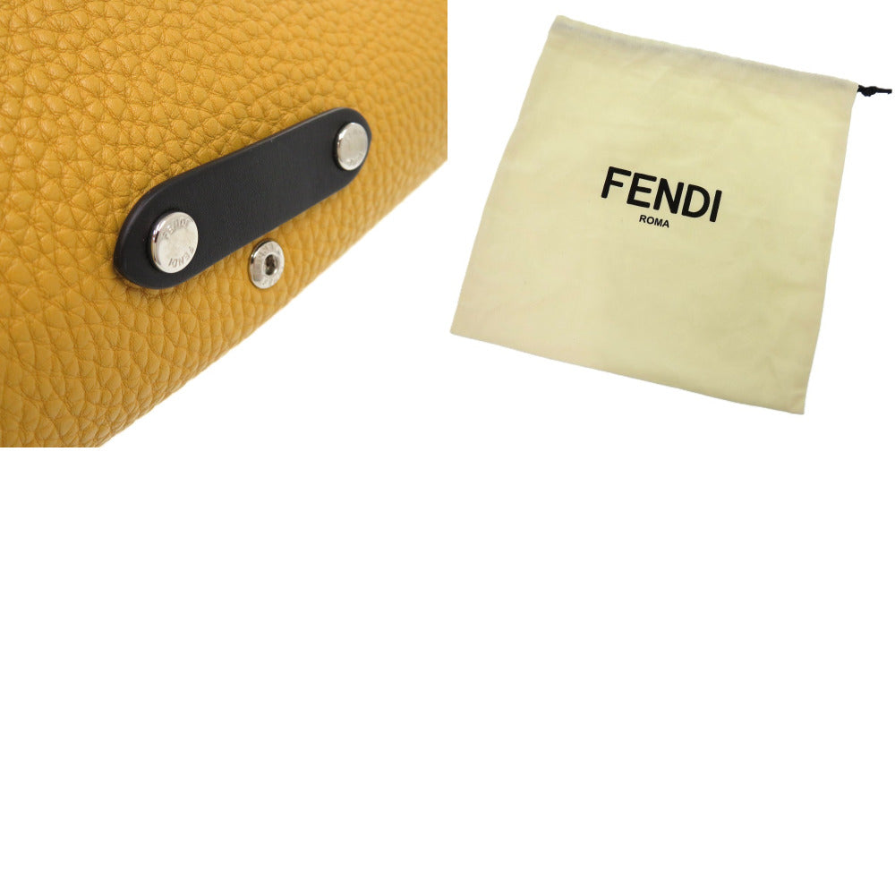 FENDI Pouch leather yellow Watch case
