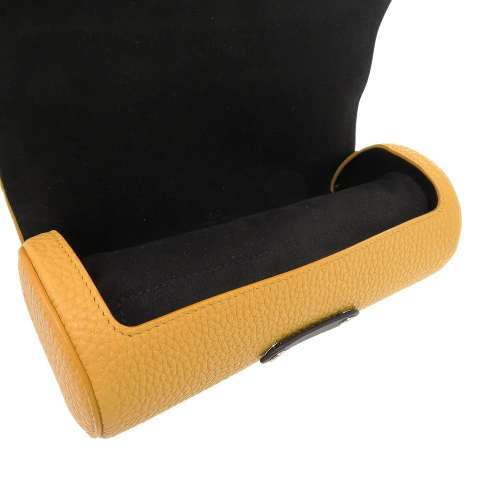 FENDI Pouch leather yellow Watch case