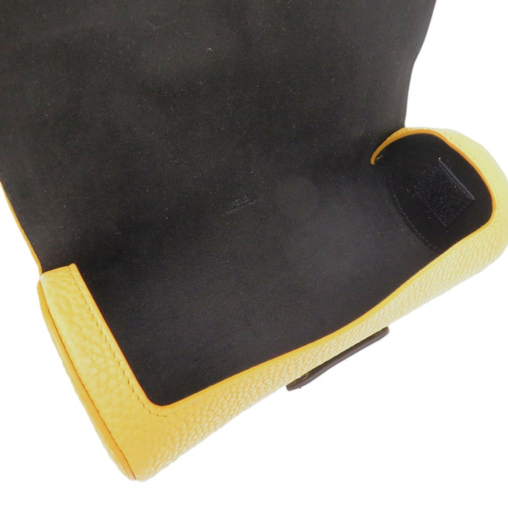 FENDI Pouch leather yellow Watch case
