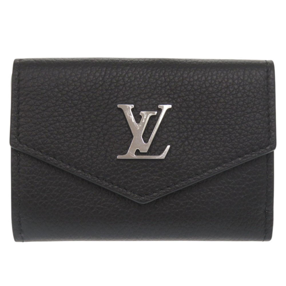 LOUIS VUITTON Tri-fold wallet M63921 Calfskin Noir Portefeuille Rock Mini