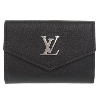 LOUIS VUITTON Tri-fold wallet M63921 Calfskin Noir Portefeuille Rock Mini