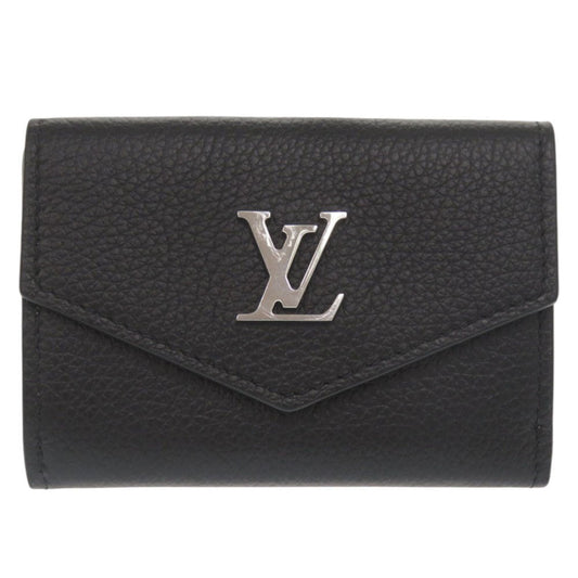 LOUIS VUITTON Tri-fold wallet M63921 Calfskin Noir Portefeuille Rock Mini