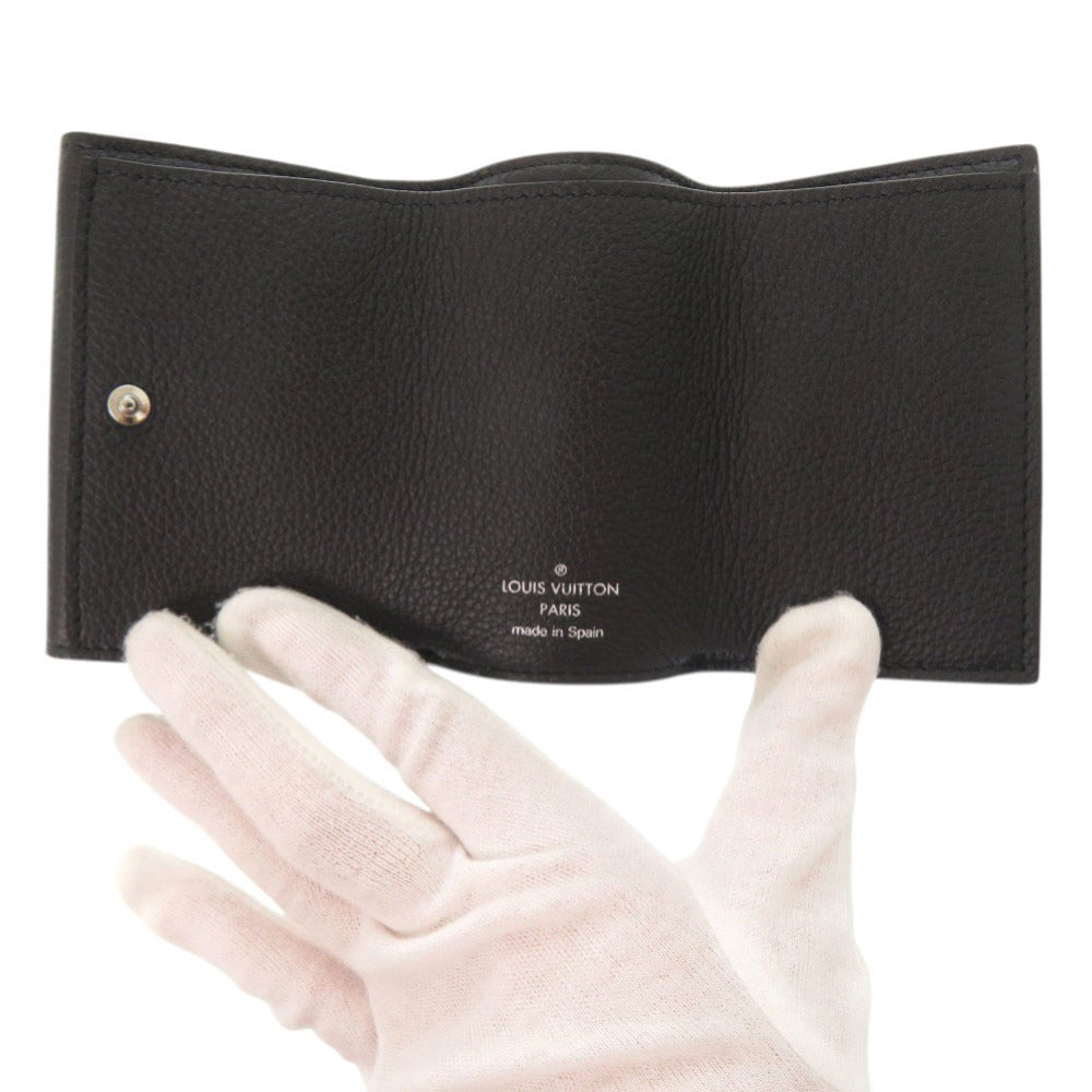 LOUIS VUITTON Tri-fold wallet M63921 Calfskin Noir Portefeuille Rock Mini