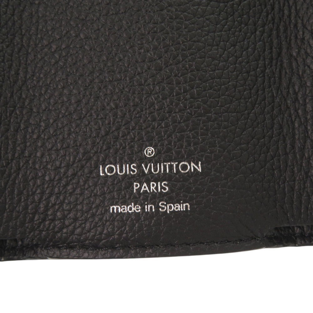 LOUIS VUITTON Tri-fold wallet M63921 Calfskin Noir Portefeuille Rock Mini