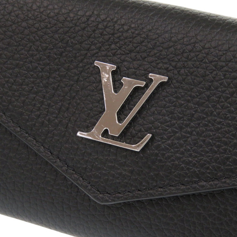LOUIS VUITTON Tri-fold wallet M63921 Calfskin Noir Portefeuille Rock Mini