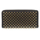 Christian Louboutin Long Wallet Purse leather black Panettone