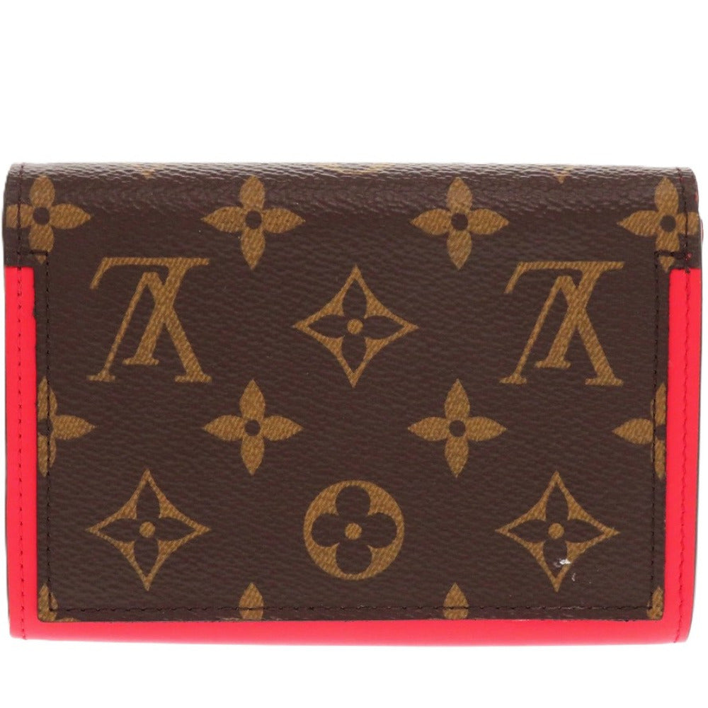 LOUIS VUITTON Bifold Wallet M64587 Leather, Monogram Canvas Coklico Portefeuille Flor Compact