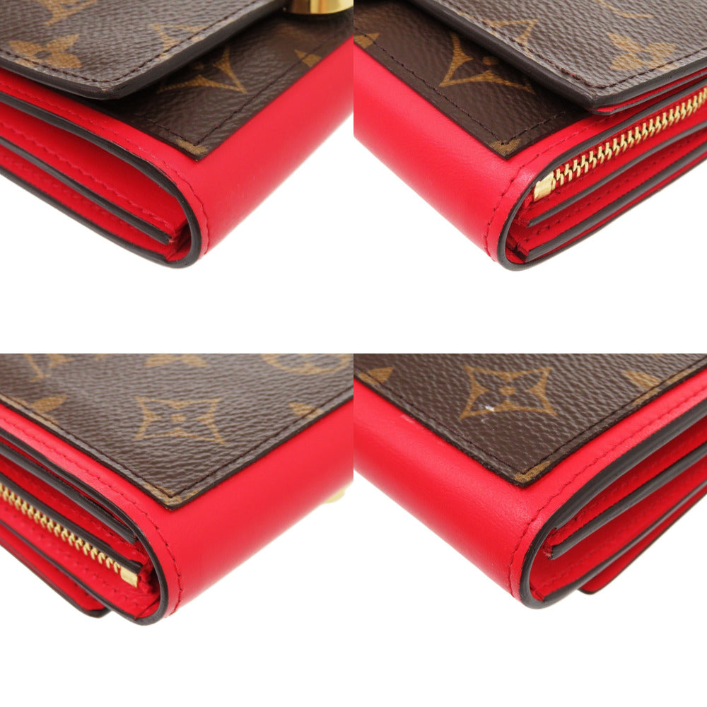 LOUIS VUITTON Bifold Wallet M64587 Leather, Monogram Canvas Coklico Portefeuille Flor Compact