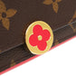 LOUIS VUITTON Bifold Wallet M64587 Leather, Monogram Canvas Coklico Portefeuille Flor Compact