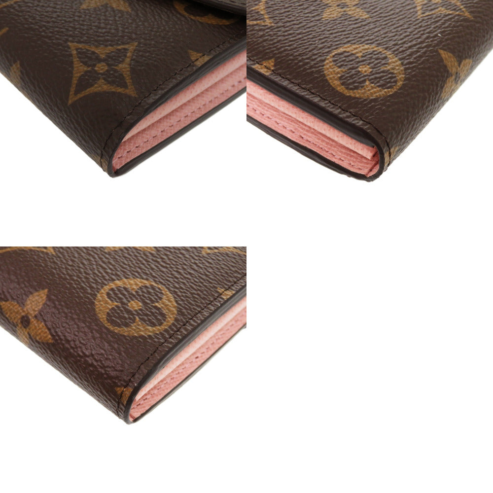 LOUIS VUITTON Long Wallet Purse M62235 Monogram canvas, grained leather Rose Valerie