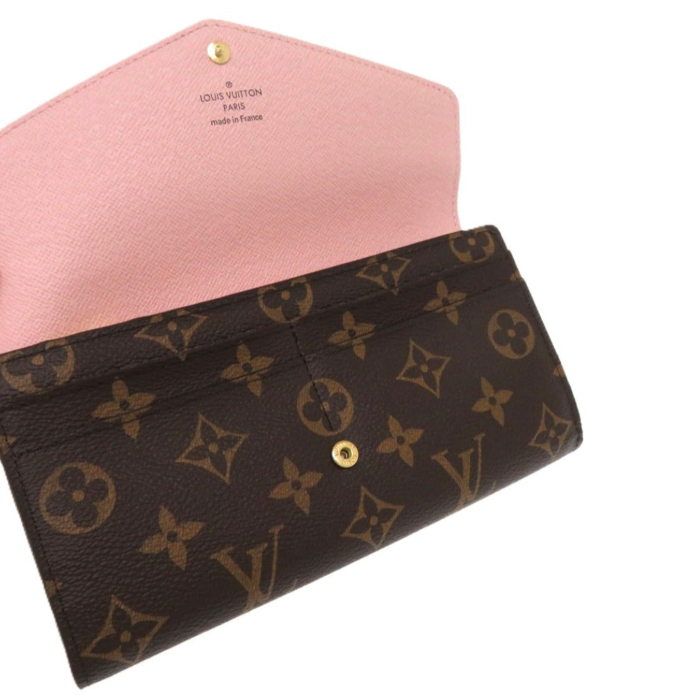 LOUIS VUITTON Long Wallet Purse M62235 Monogram canvas, grained leather Rose Valerie