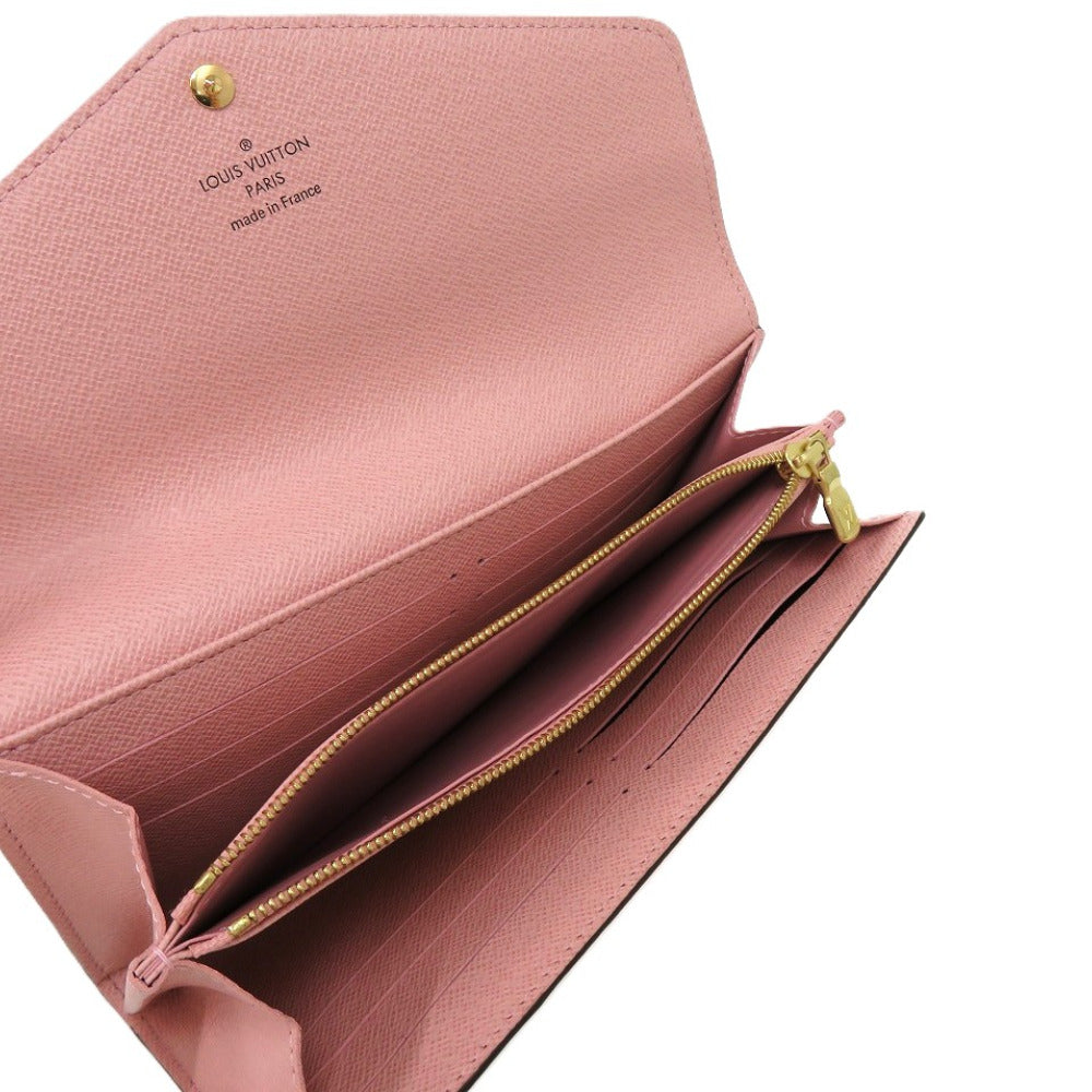 LOUIS VUITTON Long Wallet Purse M62235 Monogram canvas, grained leather Rose Valerie