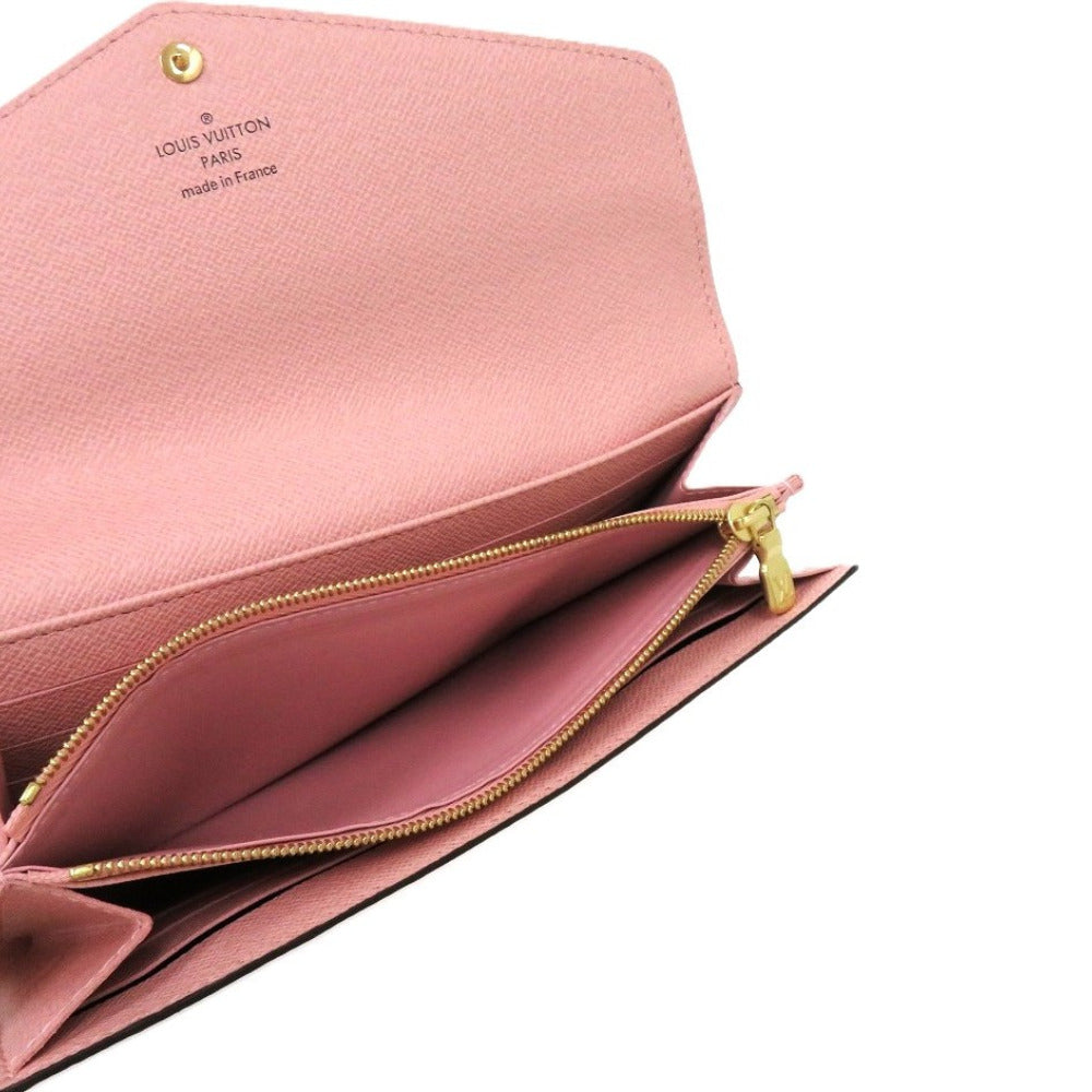 LOUIS VUITTON Long Wallet Purse M62235 Monogram canvas, grained leather Rose Valerie