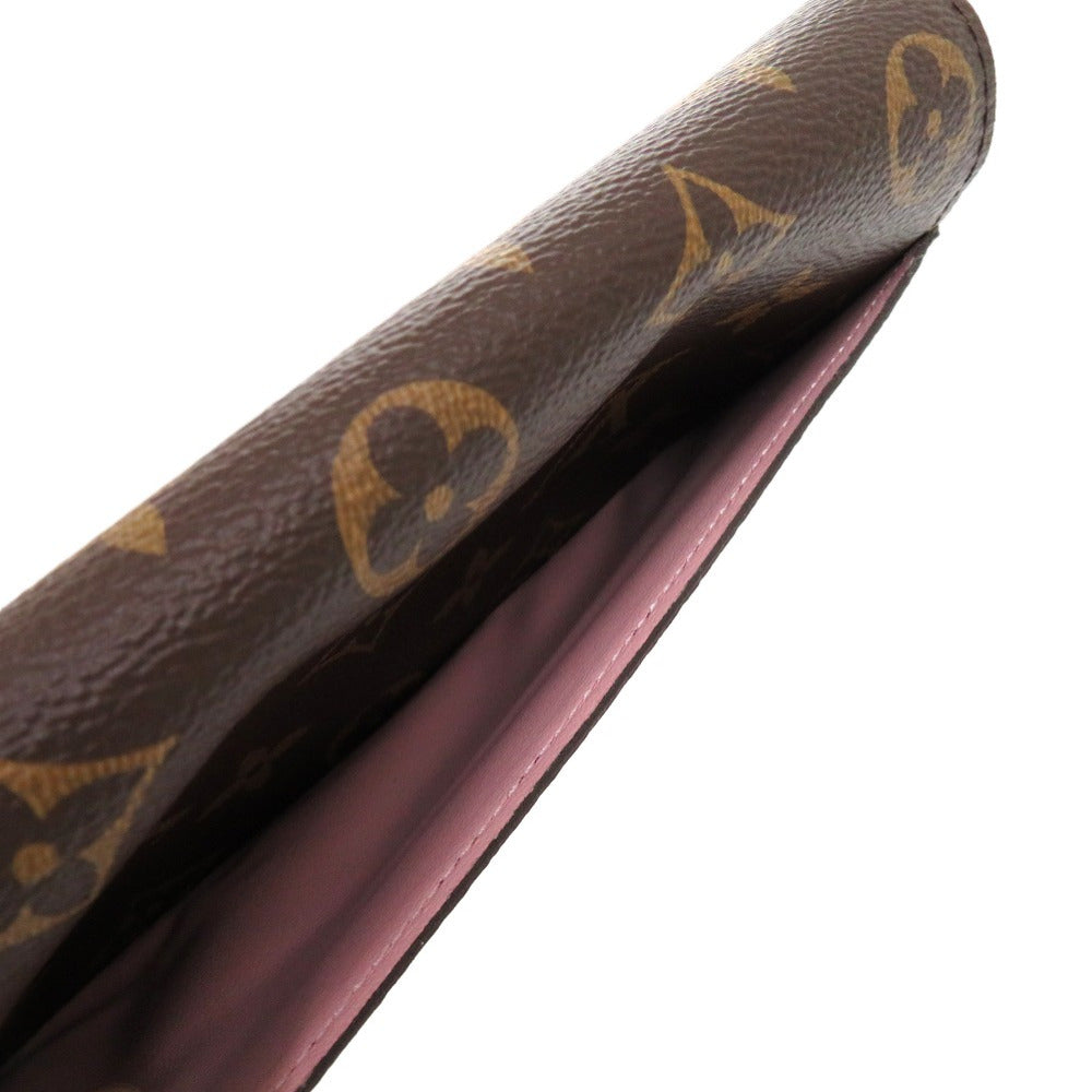 LOUIS VUITTON Long Wallet Purse M62235 Monogram canvas, grained leather Rose Valerie