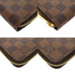 LOUIS VUITTON Long Wallet Purse N41661 Damier canvas Brown Damier Zippy wallet