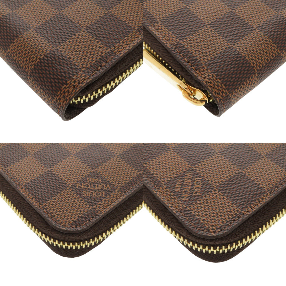LOUIS VUITTON Long Wallet Purse N41661 Damier canvas Brown Damier Zippy wallet