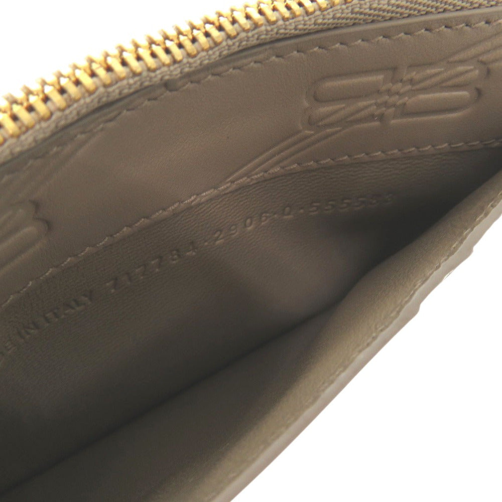 BALENCIAGA Coin case 717784 leather beige