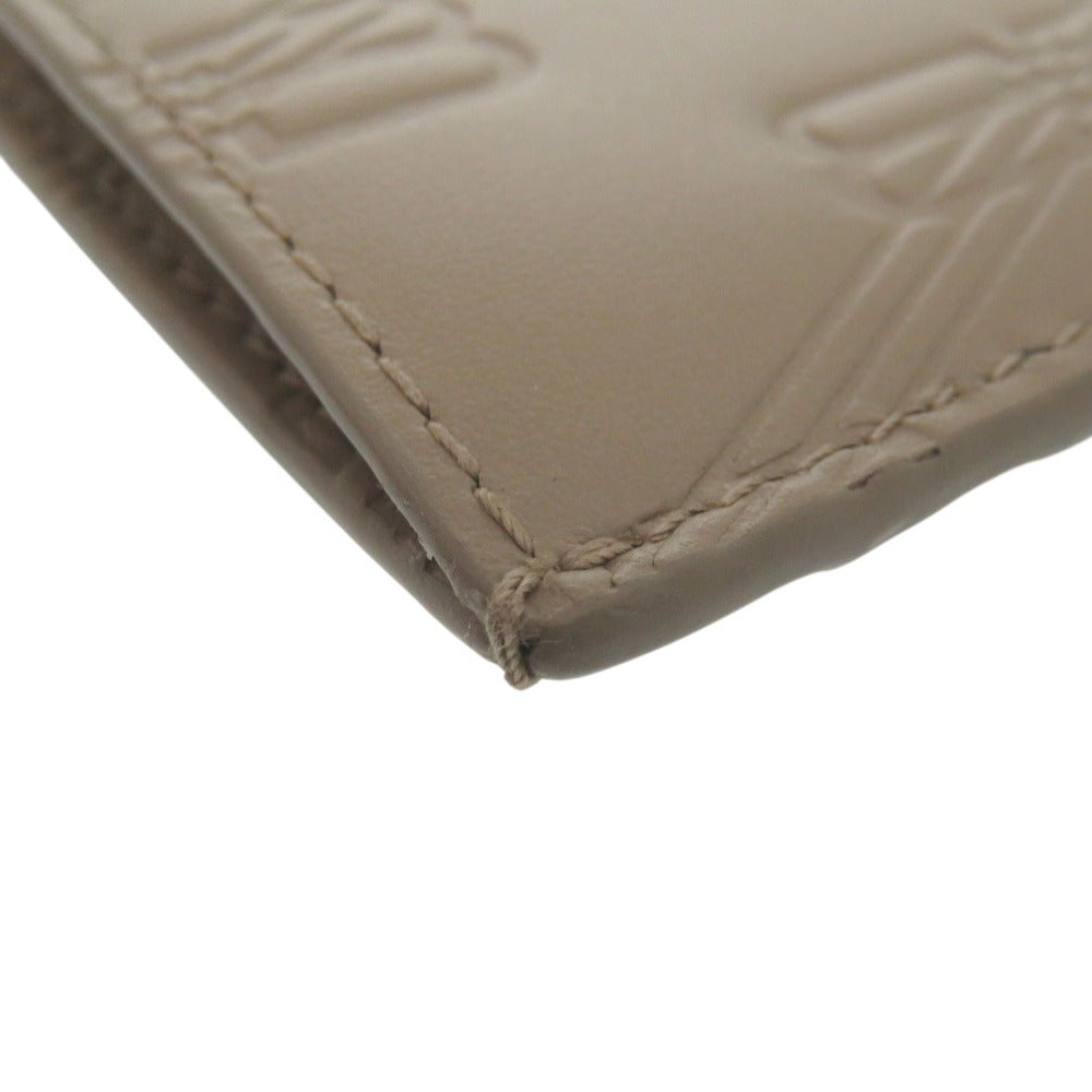 BALENCIAGA Coin case 717784 leather beige