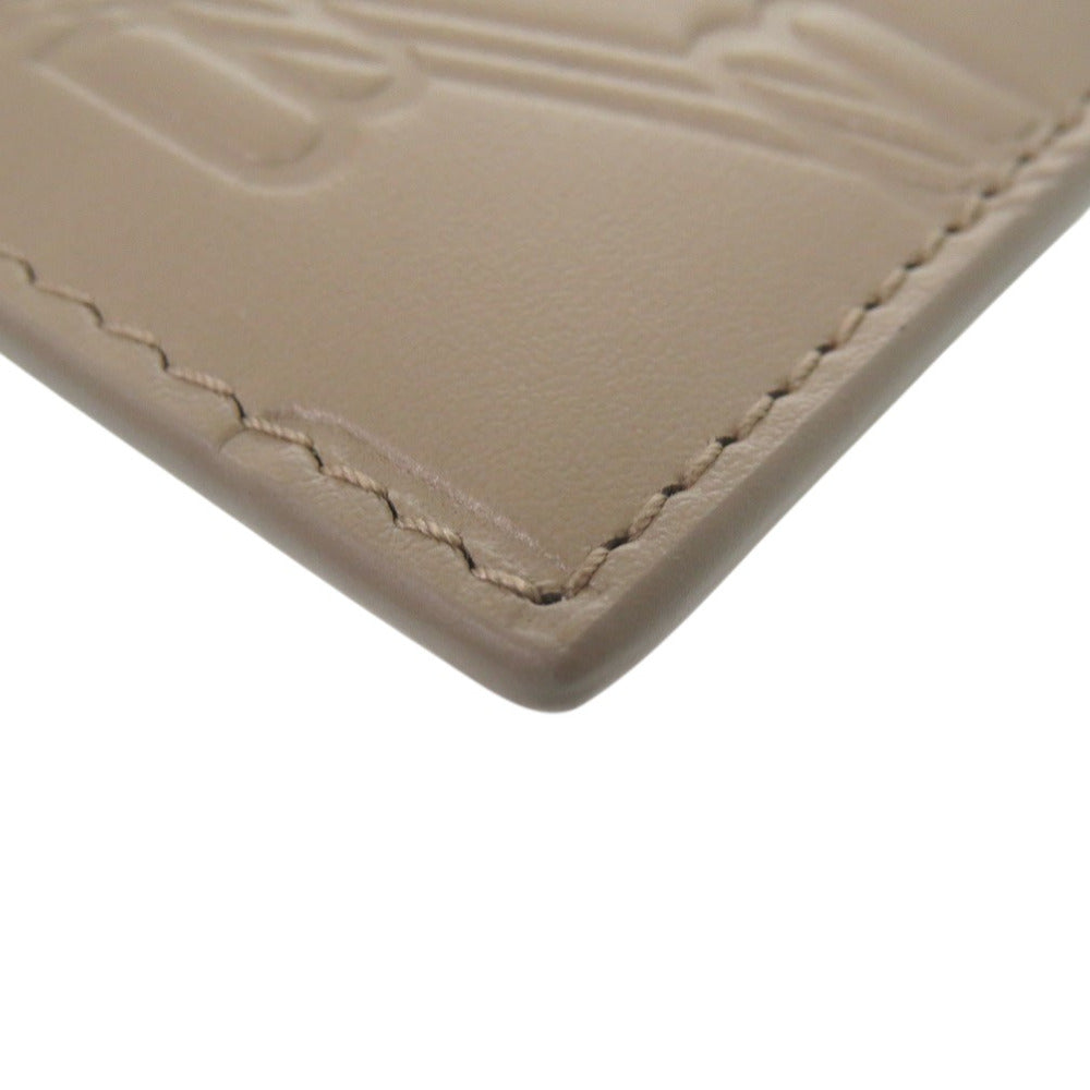 BALENCIAGA Coin case 717784 leather beige