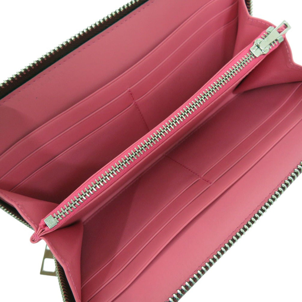 LOEWE Long Wallet Purse 261850 leather Magenta Repeat anagram