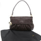 FENDI Shoulder Bag leather Brown Zucca Pattern