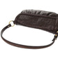 FENDI Shoulder Bag leather Brown Zucca Pattern