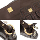 FENDI Shoulder Bag leather Brown Zucca Pattern