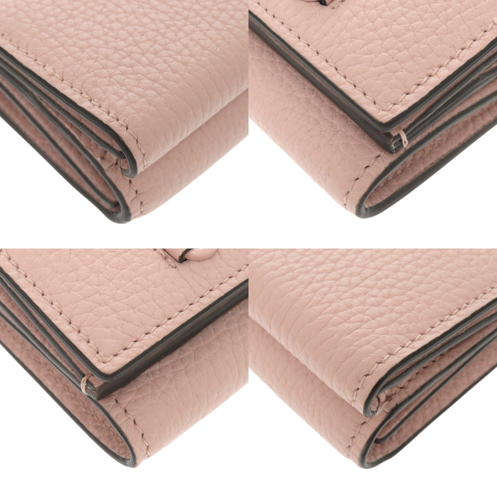 GUCCI Tri-fold wallet 745988 leather pink Horsebit compact wallet