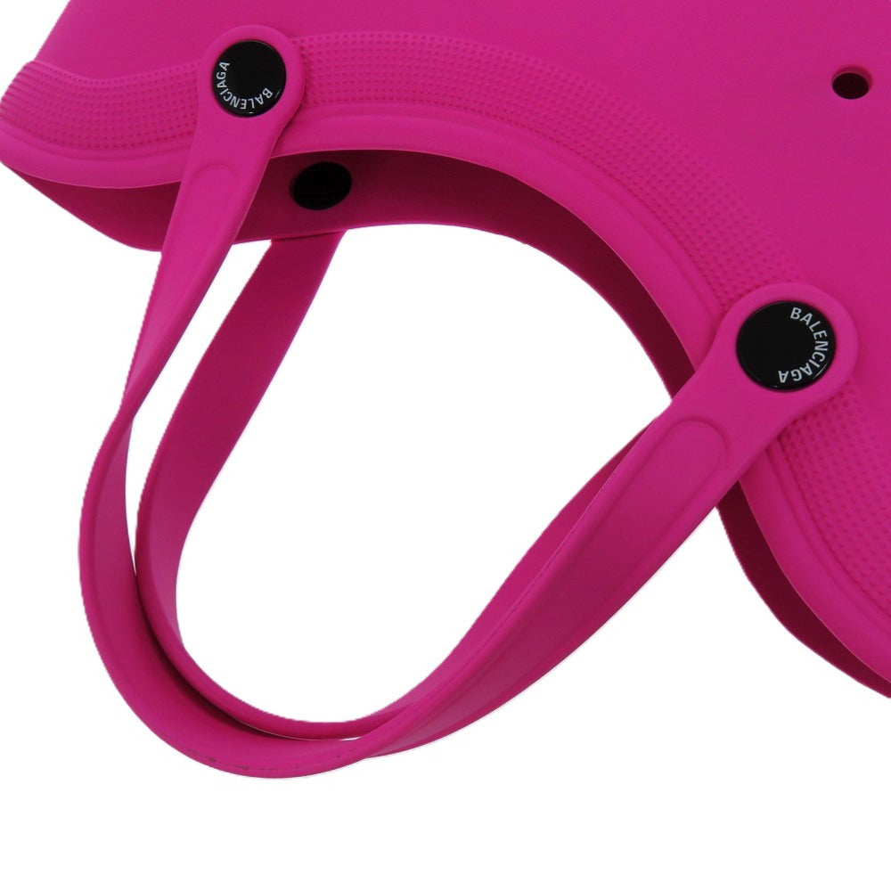 BALENCIAGA Tote Bag 702266 rubber pink A4 compatible x Crocs