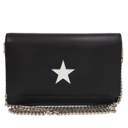 GIVENCHY Shoulder Bag leather black Star Animation