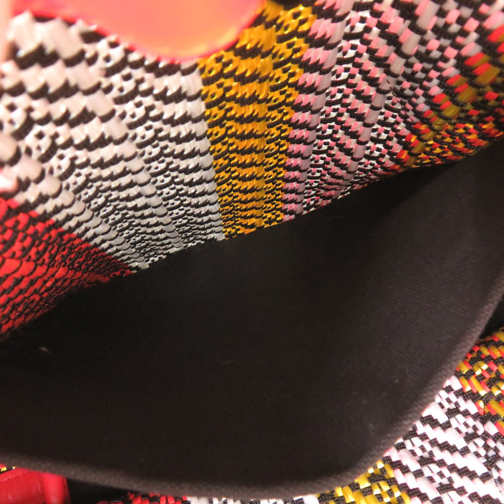 Christian Louboutin Handbag Raffia, Leather multicolor flange bus