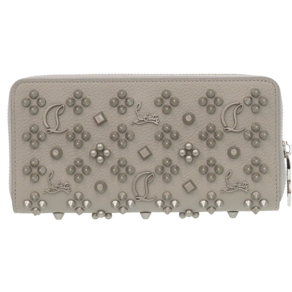 Christian Louboutin Long Wallet Purse 3175224 leather gray