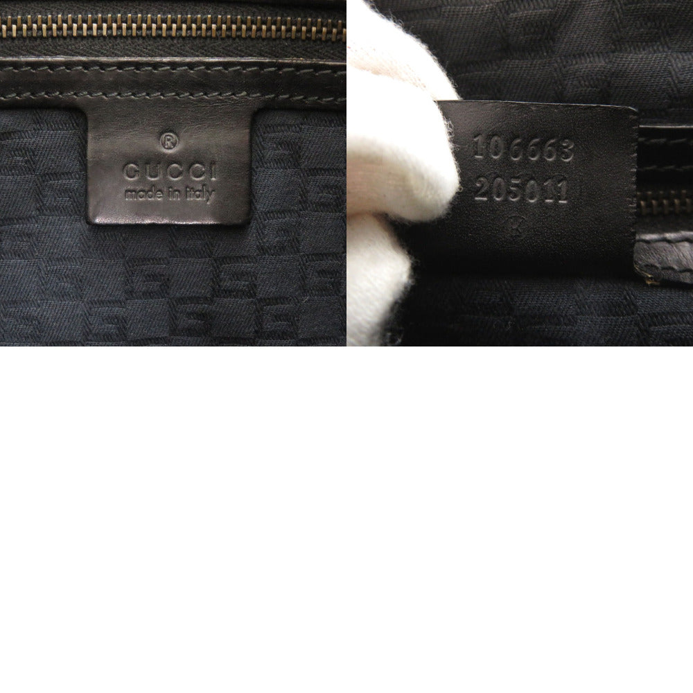 GUCCI Shoulder Bag 106663 Canvas, Leather black