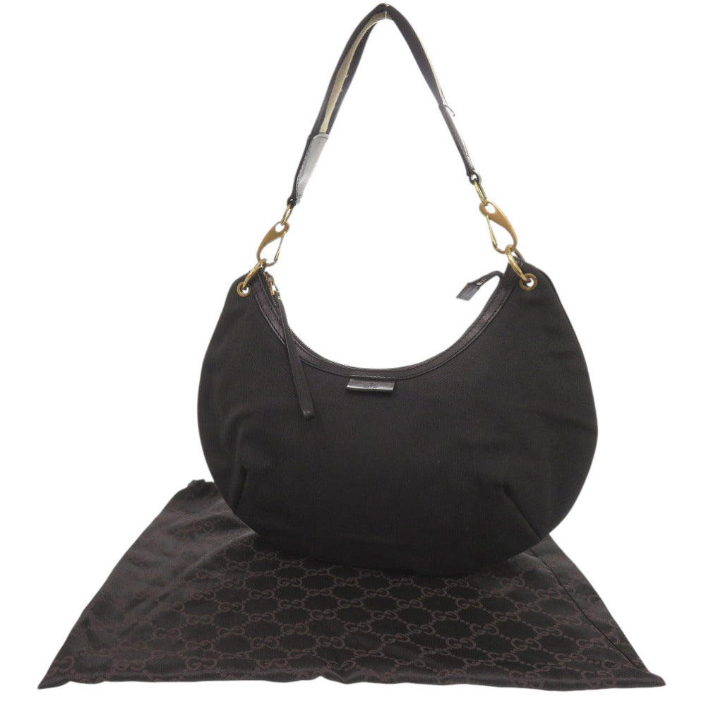 GUCCI Shoulder Bag 106663 Canvas, Leather black