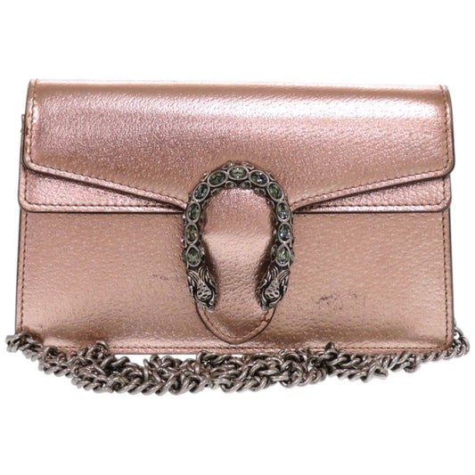 GUCCI Shoulder Bag 476432 0416 leather Pink gold
