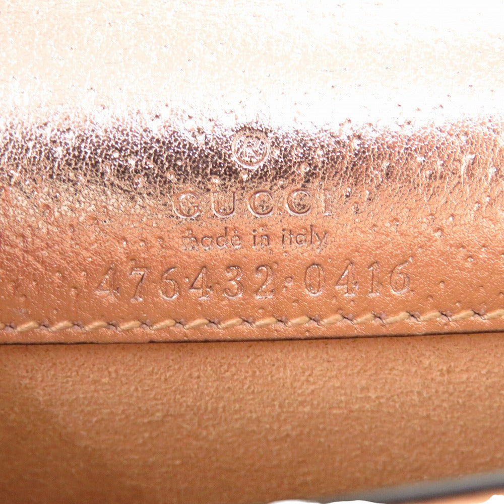 GUCCI Shoulder Bag 476432 0416 leather Pink gold