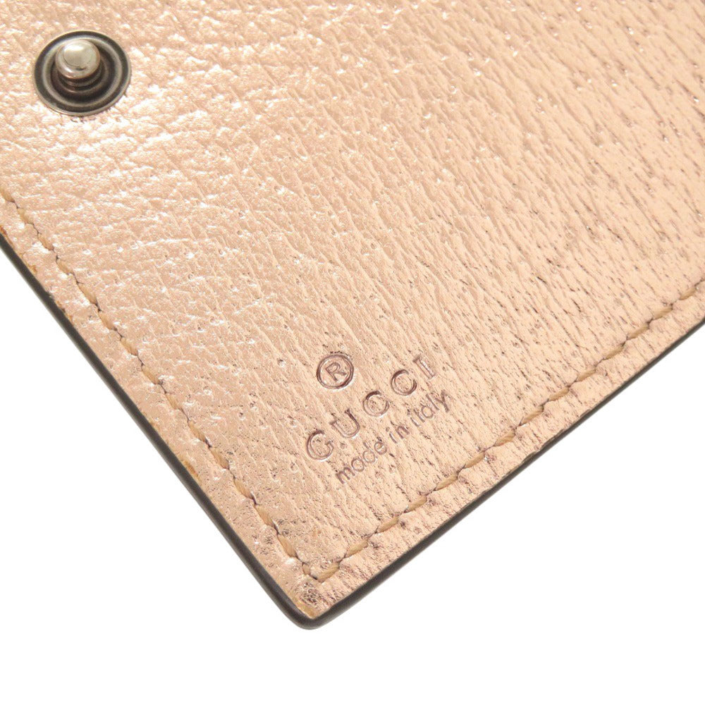 GUCCI Tri-fold wallet 627073 leather Pink gold Dionysus
