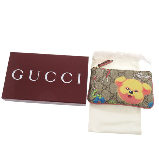 GUCCI Coin case 838892 GG Supreme beige Heart Shape Key Chain
