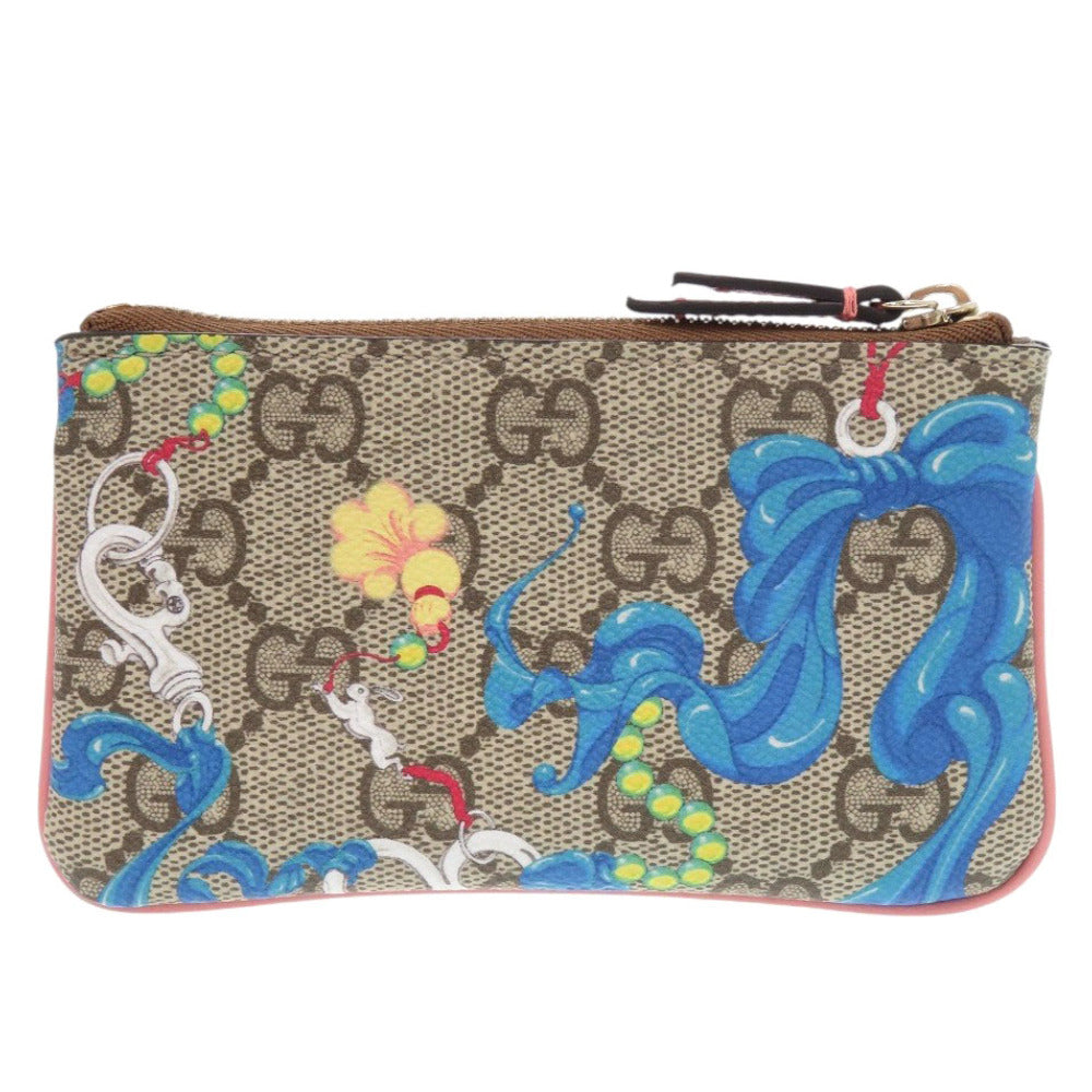 GUCCI Coin case 838892 GG Supreme beige Heart Shape Key Chain