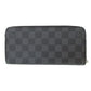 LOUIS VUITTON Long Wallet Purse N63095 Damier Grafitto Canvas gray Damier Graphite Zippy Wallet Vertical
