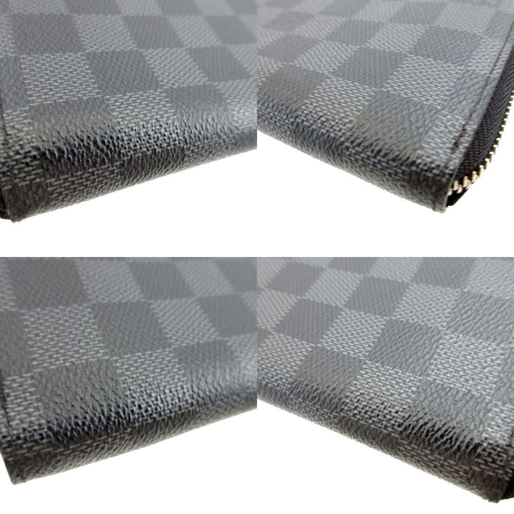 LOUIS VUITTON Long Wallet Purse N63095 Damier Grafitto Canvas gray Damier Graphite Zippy Wallet Vertical